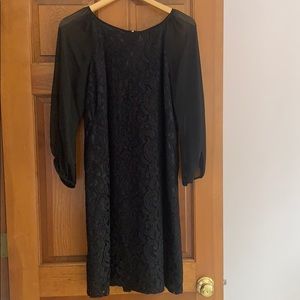 Black lace cocktail dress